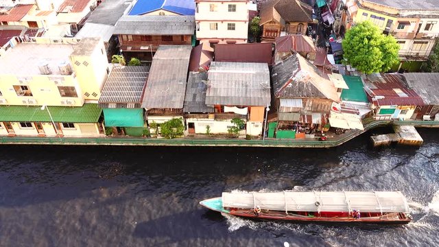 4K Canal Passenger in bangkok thailand