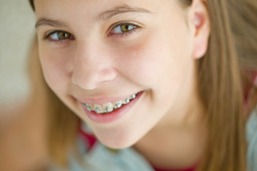 Girl with braces
