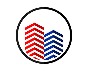ornamental building circle skyscraper image vector icon logo symbol