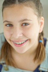 Girl with braces
