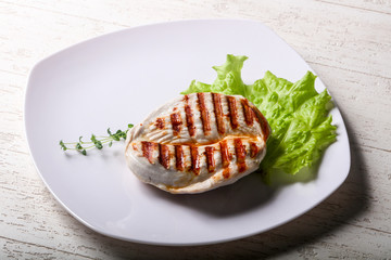 Grilled turkey steak