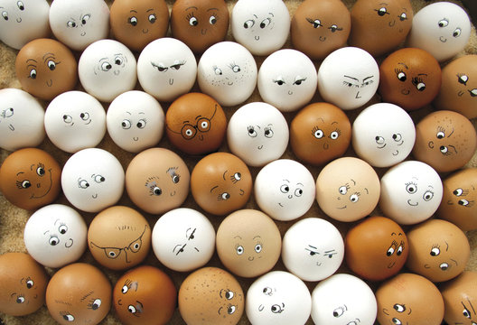 Eier-Gesichter