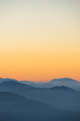 Atardecer en las montañas