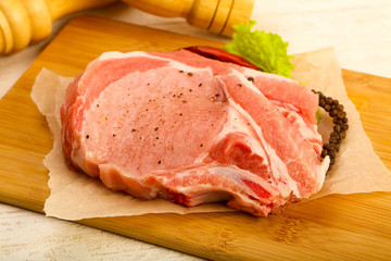 Fototapeta premium Raw pork cutlet