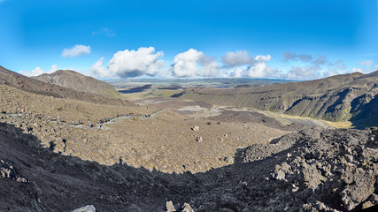 Views along the trail of the Tongariro Alpine Crossing, New Zealand