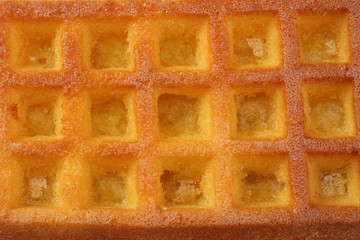 Belgian waffle isolated on white background