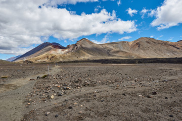 Views along the trail of the Tongariro Alpine Crossing, New Zealand