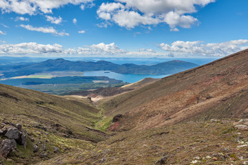 Views along the trail of the Tongariro Alpine Crossing, New Zealand