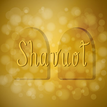 Shavuot. Concept of Judaic holiday. Tablets of the covenant