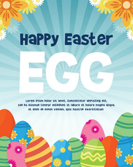 Happy easter egg background style