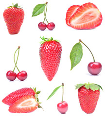 Strawberries and cherry