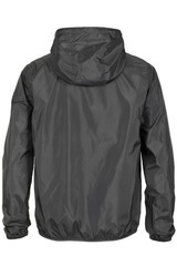 Warm grey windbreaker jacket with hood © eightstock