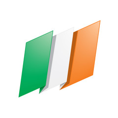 Ireland flag, vector illustration