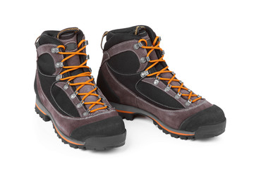 High mountain shoe isolated on white background