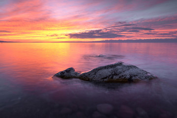 Obraz premium Issyk-Kul lake in Kyrgyz republic