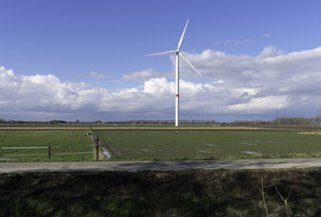 Wind turbine in the landscape