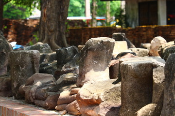 Beautiful Ayutthaya temples in Thailand.