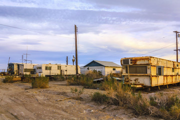Fototapeta na wymiar Neighborhood of Salton City, USA.