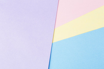 Abstract pastel coloured paper texture minimalism background. Minimal geometric shapes and lines in pastel colours. 
