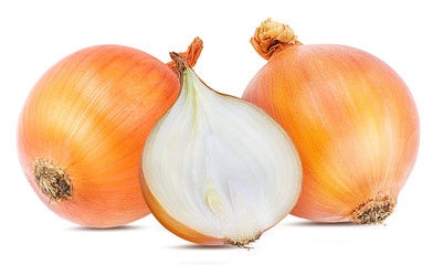 Fresh onion isolated on white background  with clipping path