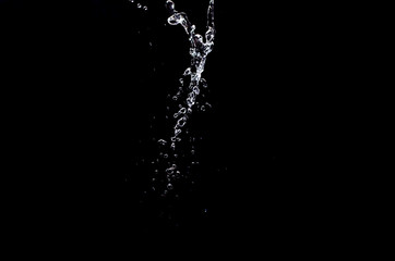 water splash on black background