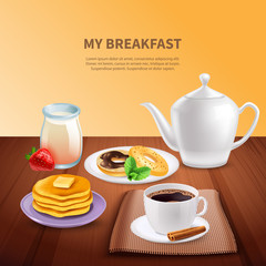 Breakfast Realistic Background