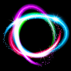 Abstract background with neon lights. Vector Illustration