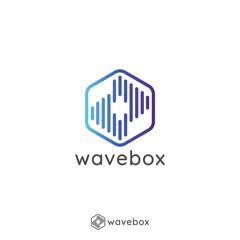 abstract audio signal wave pulse logo for business, apps radio, technology, or data. icon symbol template Vector illustration.