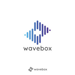 abstract audio signal wave pulse logo for business, apps radio, technology, or data. icon symbol template Vector illustration.