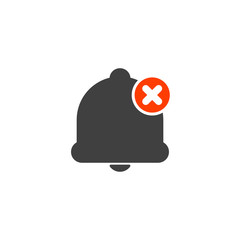 3522362 Notification icon with cancel sign. Notification icon and close, delete, remove symbol