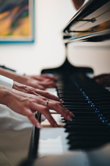 Obraz premium Piano play love together
