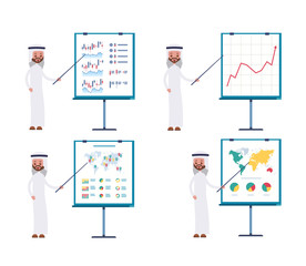 shows the business process by a pointer on the la