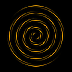 Naklejka premium Golden spiral target.