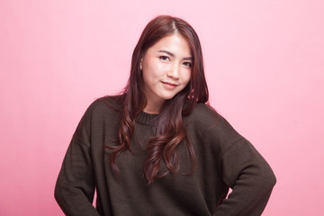 Fototapeta premium Beautiful young Asian woman.