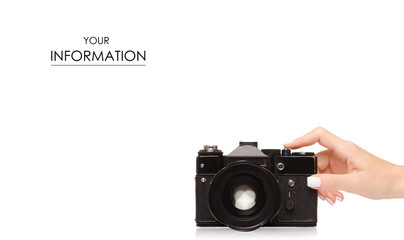 Camera old black in hand pattern