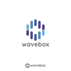 abstract audio signal wave pulse logo for business, apps radio, technology, or data. icon symbol template Vector illustration.