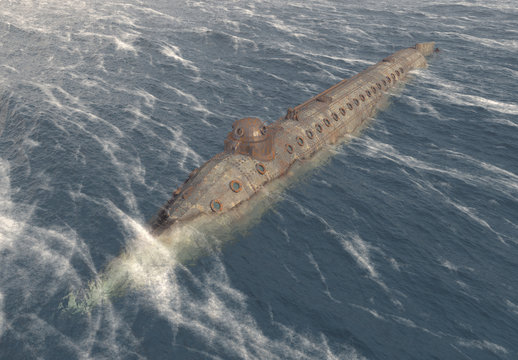 Unterseeboot aus dem amerikanischen B&uuml;rgerkrieg