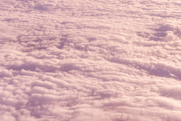 Fototapeta na wymiar Top view of dense white clouds