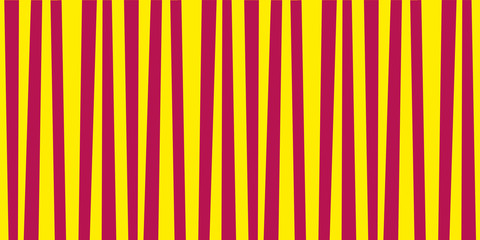 Abstract vertical striped pattern. Yellow and red print.
