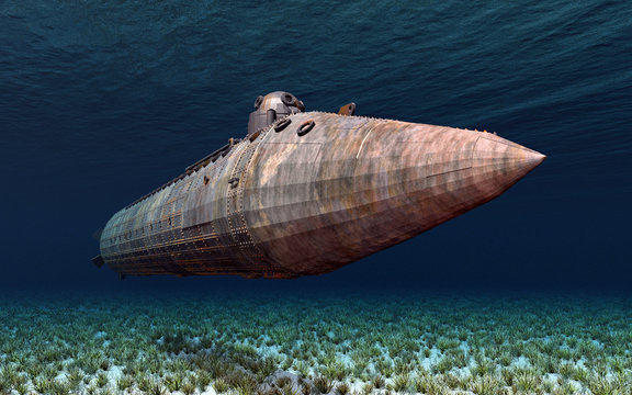 Unterseeboot aus dem amerikanischen B&uuml;rgerkrieg