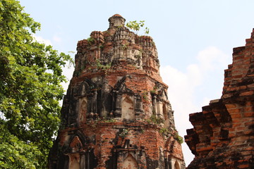 Beautiful Ayutthaya temples in Thailand.