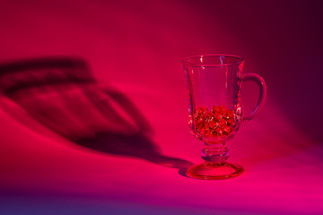 A glass of red.
