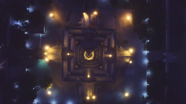 Ananda temple one of the ancient temple in Bagan aerial view before earthquake, Myanmar