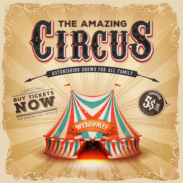 Vintage Old Circus Square Poster
