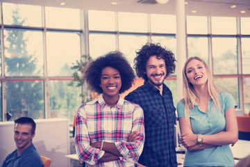 Multiethnic startup business team on meeting