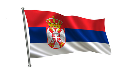 Obraz premium Serbia flag, A series of 