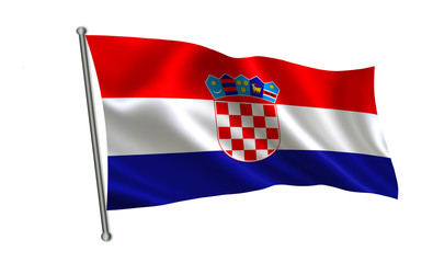 Croatia flag, A series of "Flags of the world." (The country - Croatia)