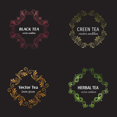 Floral handdrawn frames and borders