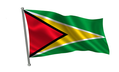 Guyana flag. A series of 