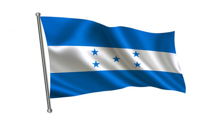 Honduras flag. A series of 